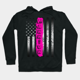 breast cancer warrior US flag Hoodie